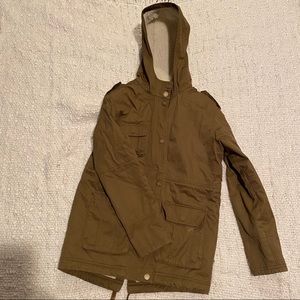 Roxy Shearling Olive Green Winter Coat